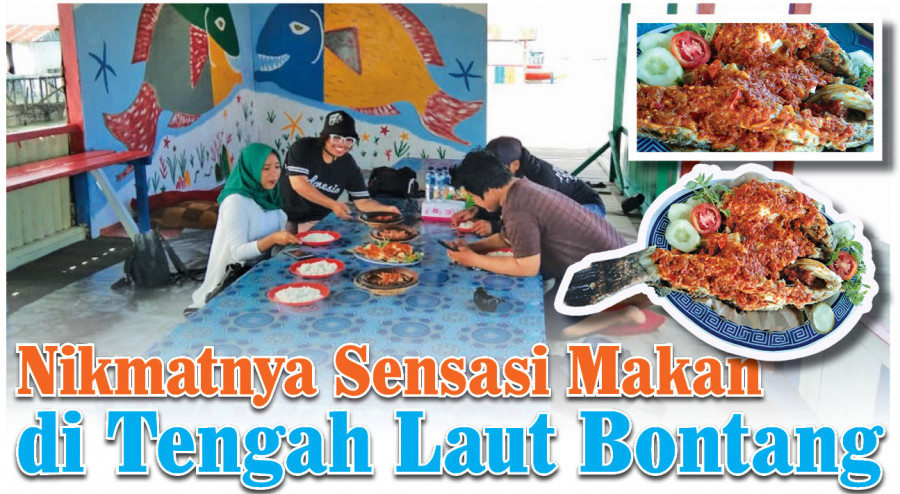 Nikmatnya Sensasi Makan di Tengah Laut Bontang