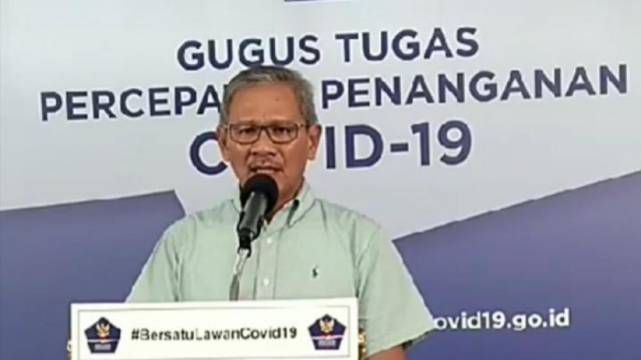 Juru Bicara Tim Gugus Tugas Percepatan Penanganan Covid-19 Nasional Achmad Yurianto saat rilis di Graha BNPB Jakarta, Minggu (26/04/2020) sore. (Tangkapan layar Instagram)