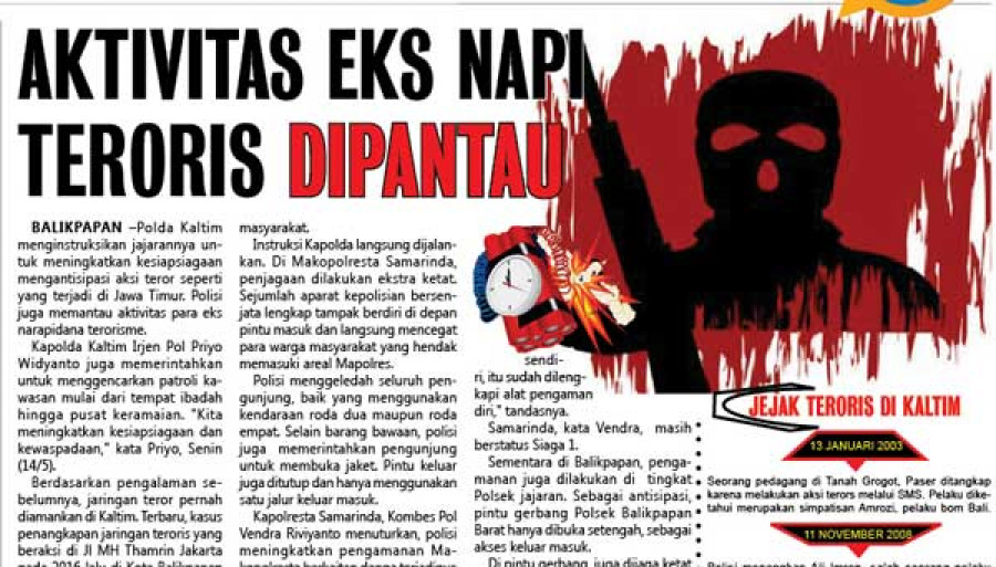 Aktivitas Eks Napi Teroris Dipantau