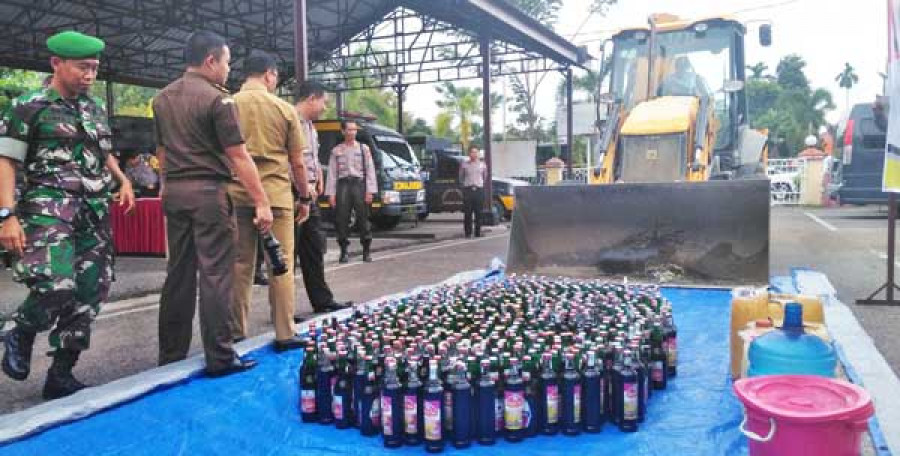 Polres Paser Musnahkan Sabu dan Miras