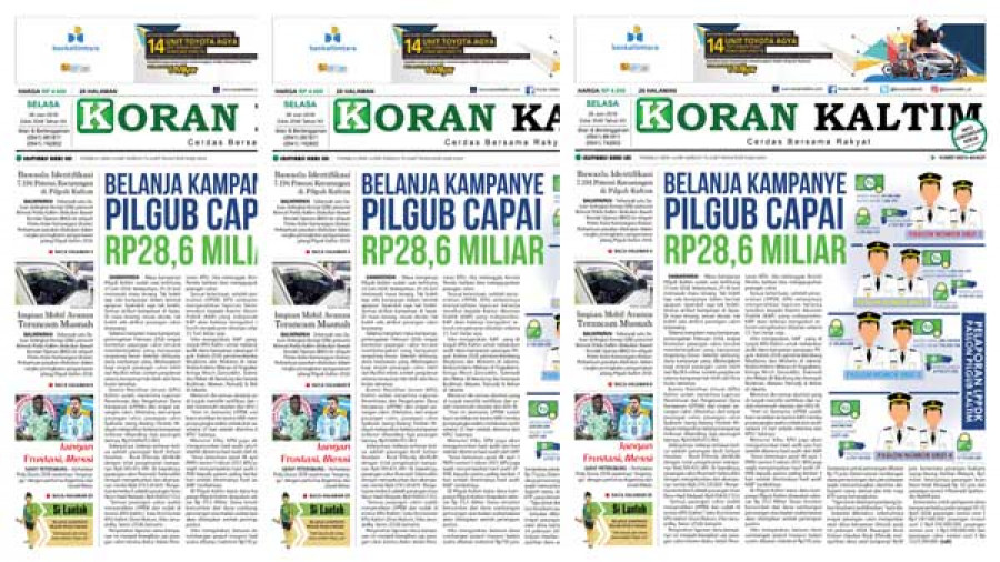 Belanja Kampanye Pilgub Kaltim Capai Rp28,6 Miliar