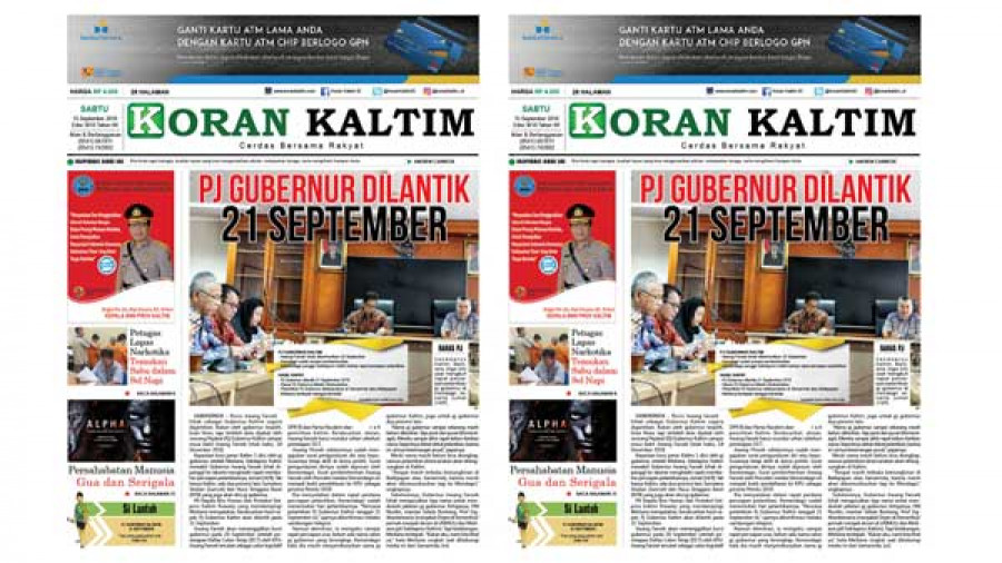 Pj Gubernur Kaltim Dilantik 21 September