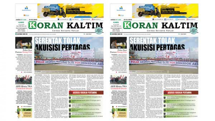 SERENTAK TOLAK AKUISISI PERTAGAS