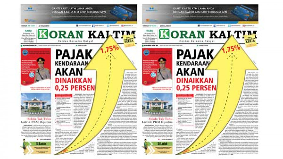 Pemprov Kaltim Naikkan Pajak Kendaraan 0,25 Persen