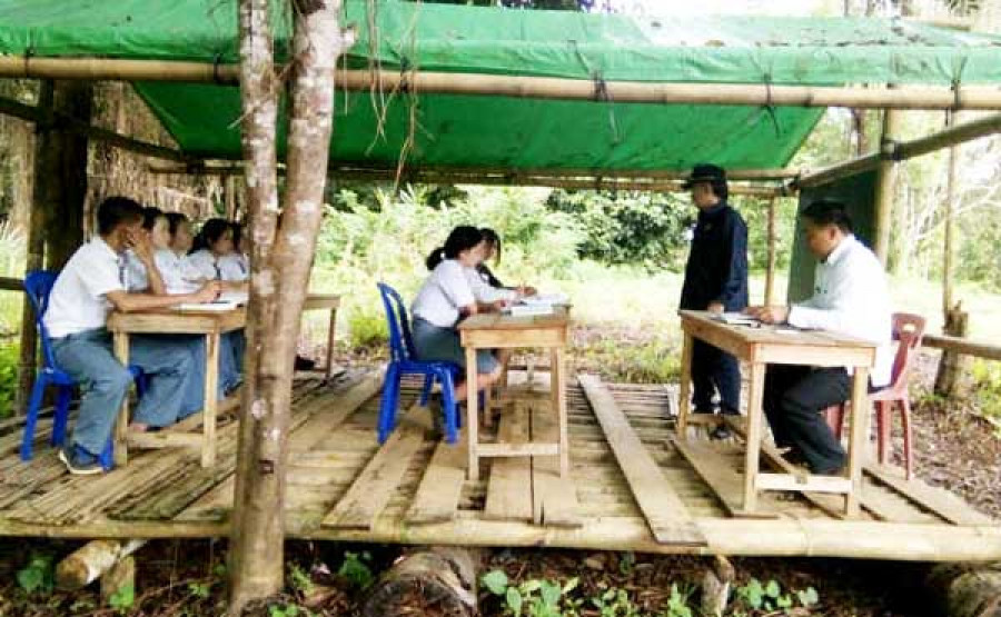 TERBATAS – Sarana dan prarsarana sekolah diperbatasan Kaltara sangat minim
