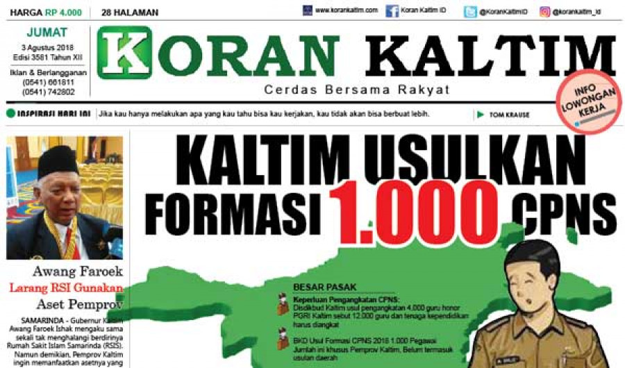 Kaltim Usulkan Formasi 1000 CPNS