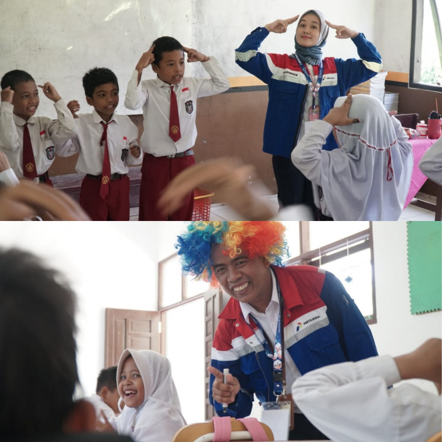 Relawan Pertamina Mengajar di Sekolah Dasar