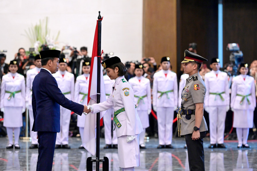 Presiden Joko Widodo mengukuhkan Paskibraka pada Selasa (13/8/2024) di Ibu Kota Nusantara. (Foto: Setpres RI)