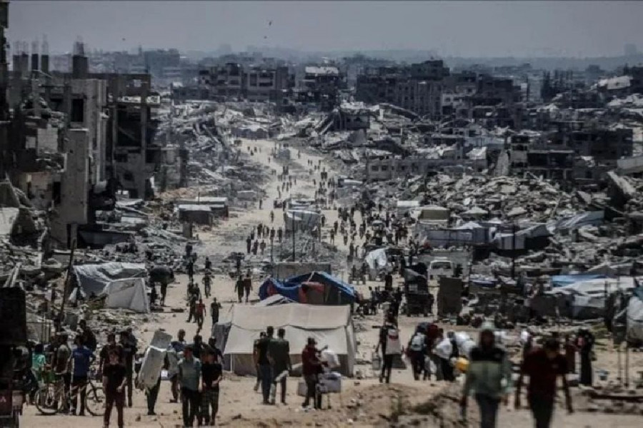 Suasana di Gaza pasca penarikan pasukan Israel ke wilayah yang telah disepakati sesuai kesepakatan gencatan senjata. (ANTARA – Anadolu)
