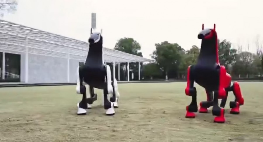 Kemajuan teknologi membuat para ahli berhasil menciptakan robot berbentuk kuda yang mirip dengan aslinya. (deeprobotics)