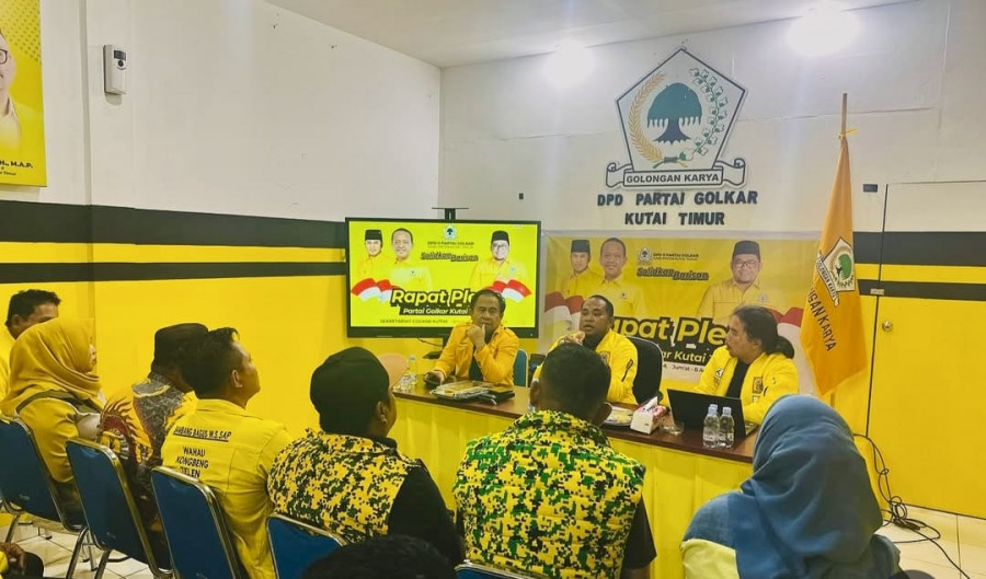 Rapat pleno jajaran pengurus DPD II Golkar Kutim (Ist)