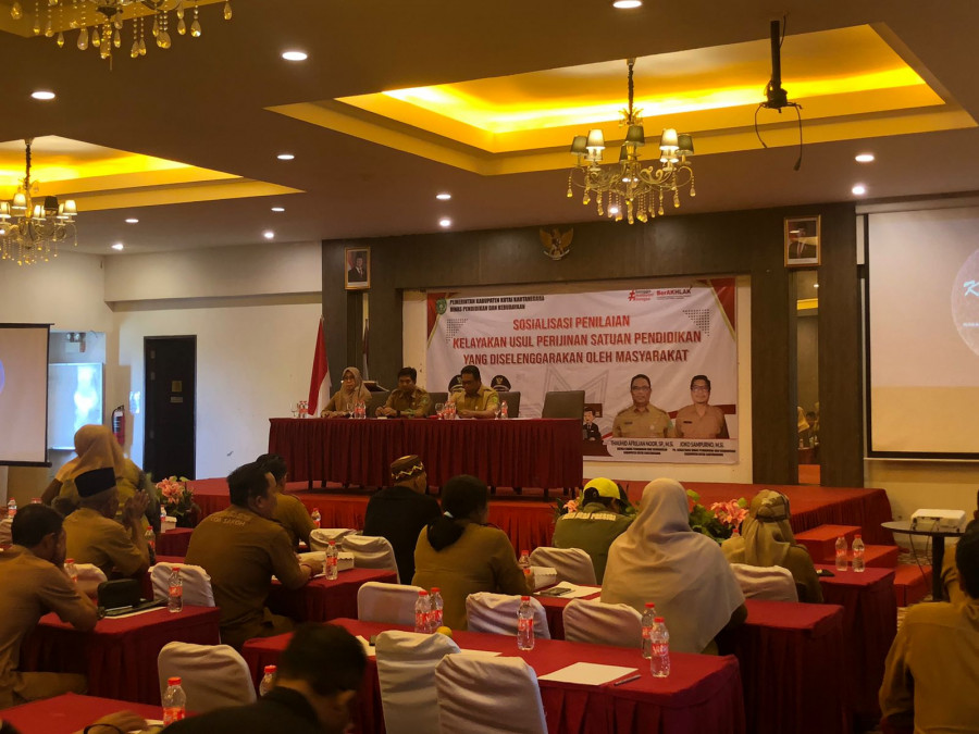 Disdikbud Kukar menggelar penilaian kelayakan usul perijinan status pendidikan. (Erlita/Koran Kaltim)