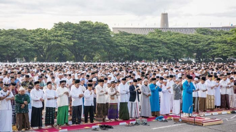 Ilustrasi salat Iduladha( Foto: Serambi)