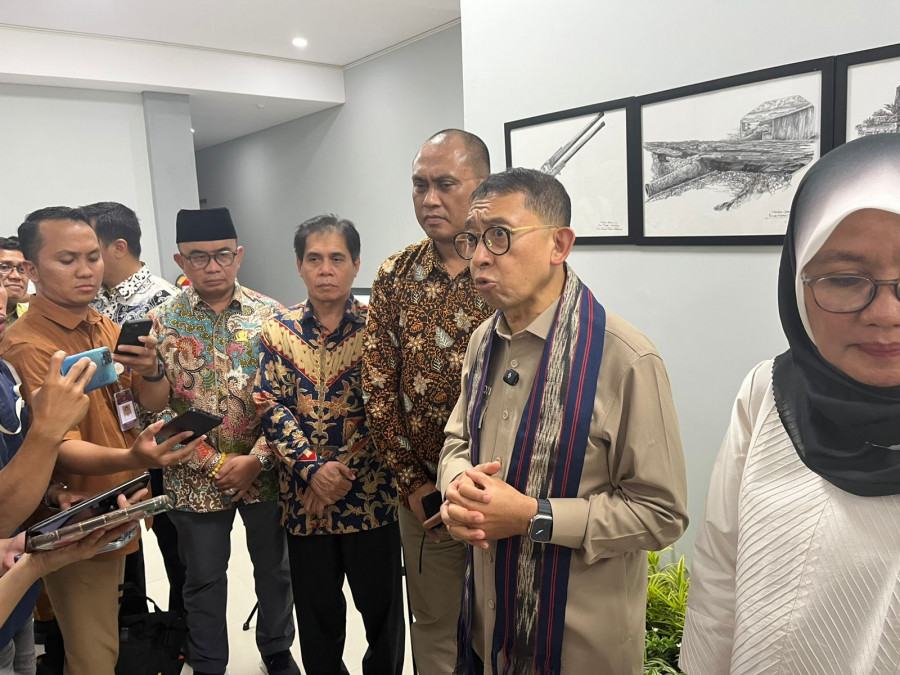 Menteri Kebudayaan RI, Fadli Zon saat ditemui awak media (Rafik/Korankaltim.com).