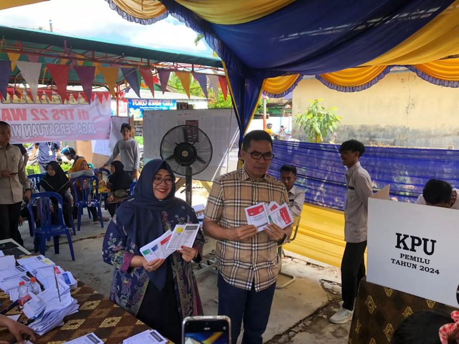 Ilustrasi kegiatan pencoblosan pada Pilpres 2024 lalu di Kota Samarinda.(Istimewa)