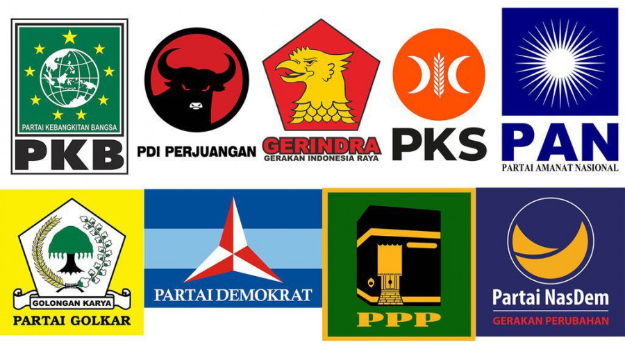 Lambang-lambang partai yang akan menerima bantuan keuangan tahap II.(Istimewa)