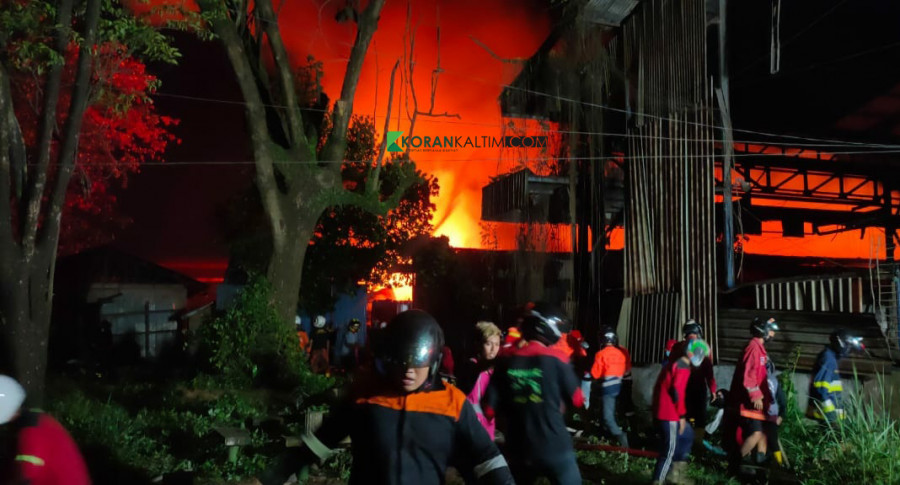 BREAKING NEWS: Pabrik Plywood Terbesar di Samarinda Dilahap si Jago Merah, Sempat Terdengar Beberapa Kali Bunyi Ledakan