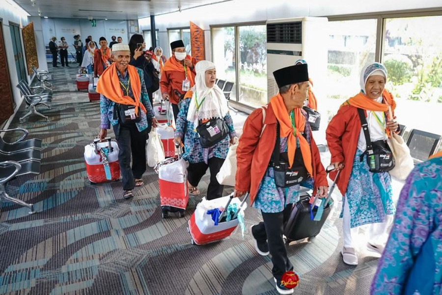 Keberangkatan calon jemaah haji, khusus Kalimantan Timur keberangkatan mulai berlangsung pekan pertama Mei bulan depan. (dokkompas)