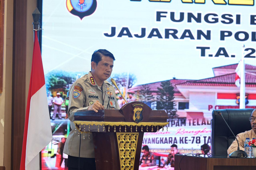 Polda Kaltim gelar Rakernis dalam menghadapi Pilkda 2024 di Kalimantan Timur, Kamis (20/6/2024). (Dok. Polda Kaltim)