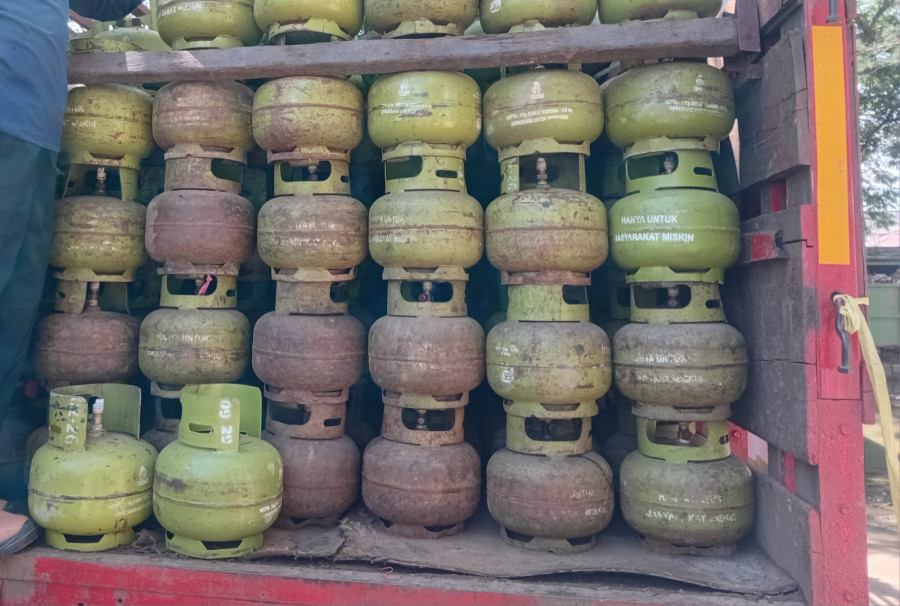 Gas Elpiji 3 Kilogram di Pangkalan. (Foto: Erlita/Korankaltim.com)