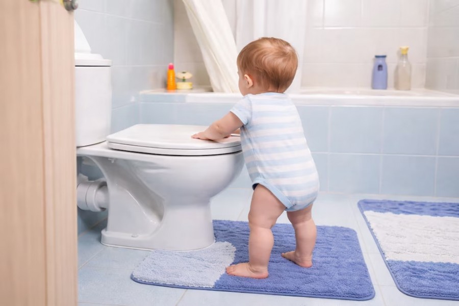 Bayi atau anak kecil pergi ke kamar mandi hingga empat belas kali sehari dan pola tersebut akan berubah seiring bertambahnya usia (IlustrasiInfobae)