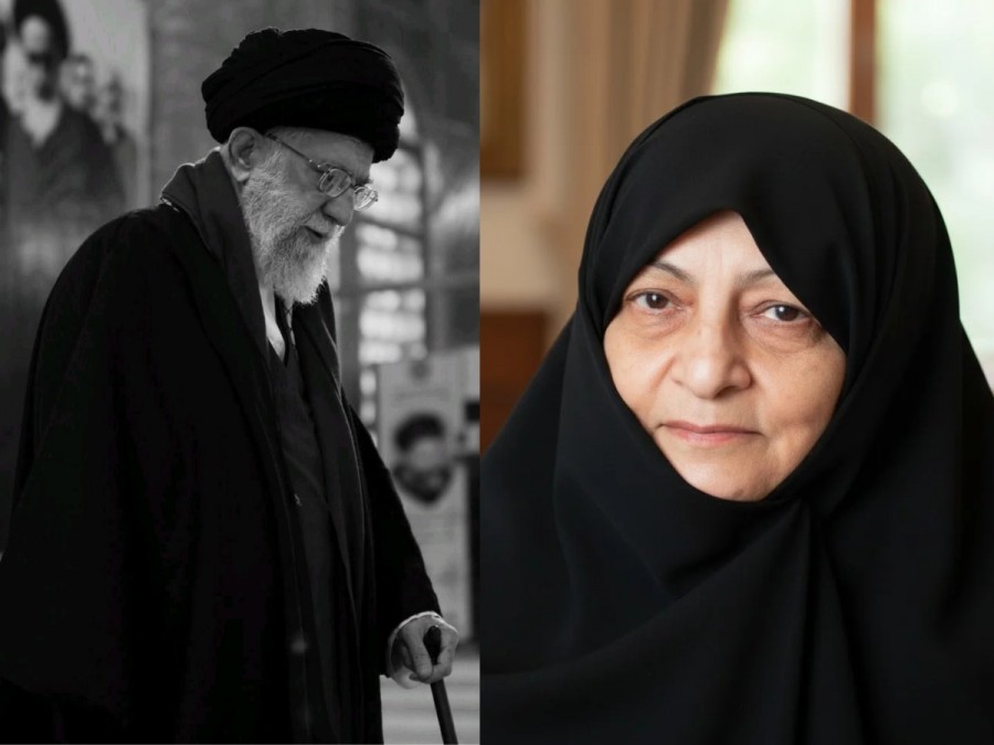 Mansoureh Khojasteh Bagherzadeh (kiri), meninggal dunia setelah serangan ke Iran akhir pekan tadi yang lebih dulu menewaskan suaminya Ali Khamenei. (Foto: Thesundaytimes)