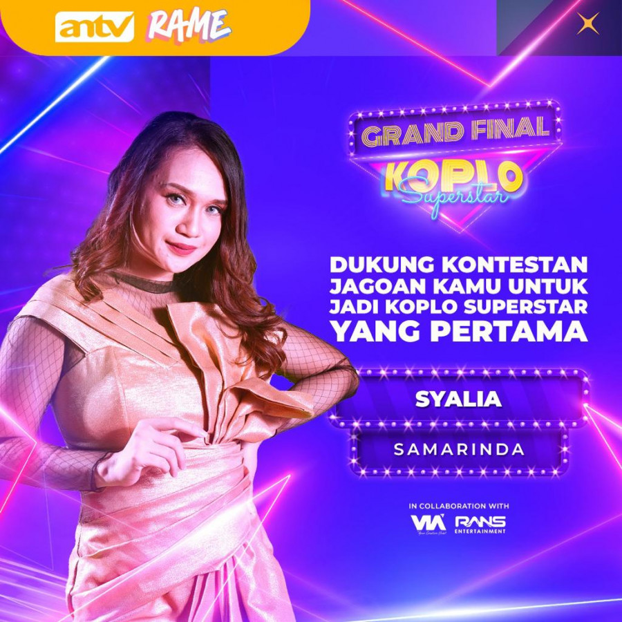 Syalia (kanan) merupakan biduan asal Kota Samarida, Dia harus memberikan penampilan terbaik dan mendapat dukungan warga Kalimantan untuk menjadi juara Koplo Superstar. (ISTIMEWA)