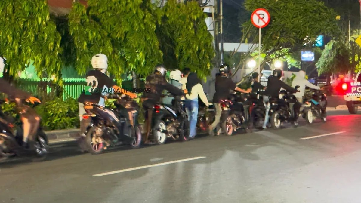 Sebanyak 24 pengendara diamankan ke Mako Polresta Samarinda. (Foto: Adnan Abdul/Korankaltim.com)