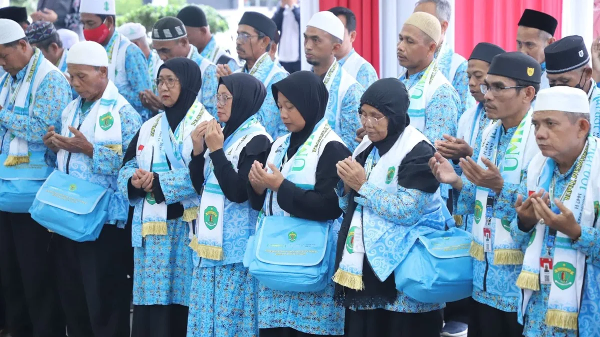 Para marbot yang diberangkatkan umrah gratis oleh Pemprov Kaltim di tahun 2025 lalu. (Foto: Dok.Pemprov Kaltim)