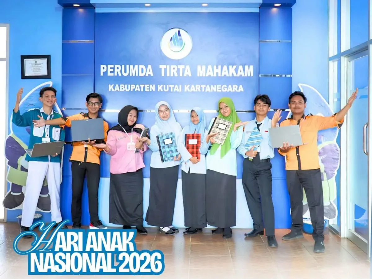Wujud kepedulian Perumda Tirta Mahakam dalam kontribusi kepada bidang pendidikan melalui kegiatan PKL dan Magang. (Foto: perumdatirma.dok)