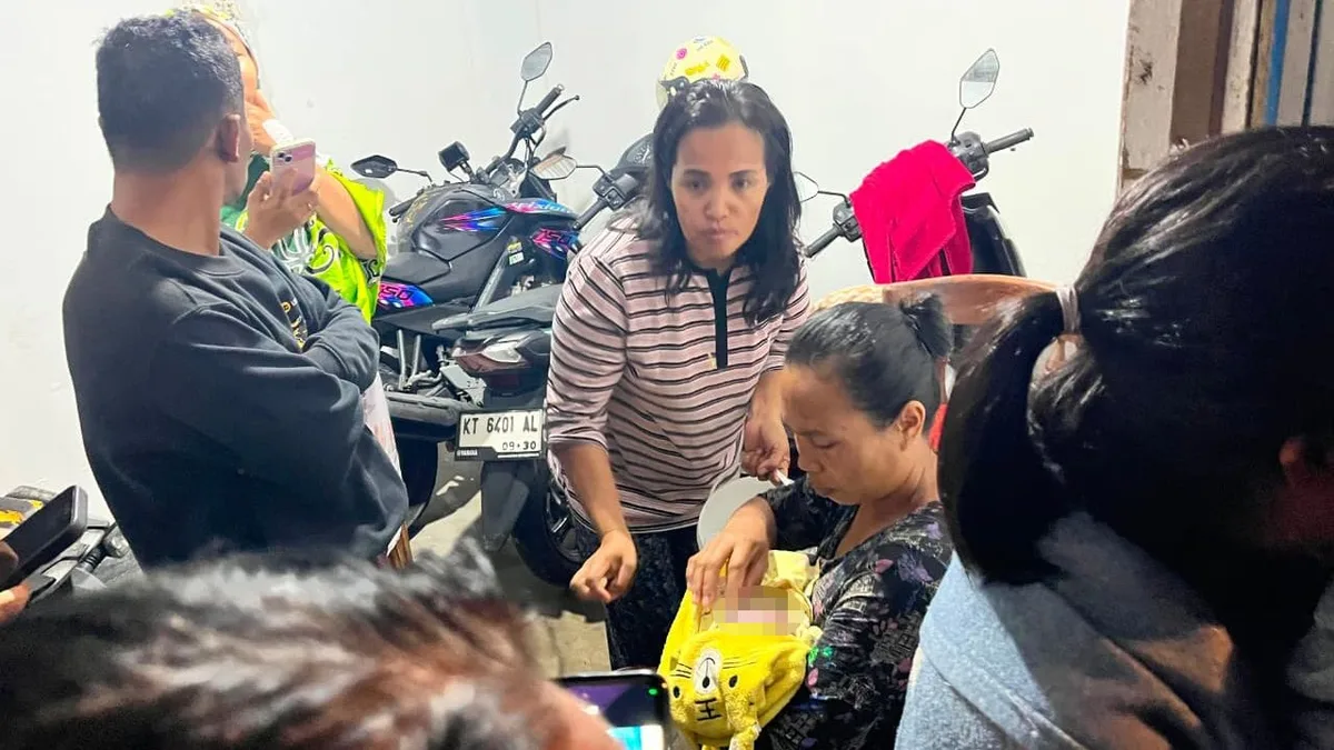 Ditinggalkan di Teras Belakang Rumah, Suara Tangis Bayi Bikin Heboh Warga Kelurahan Damai Balikpapan Selatan