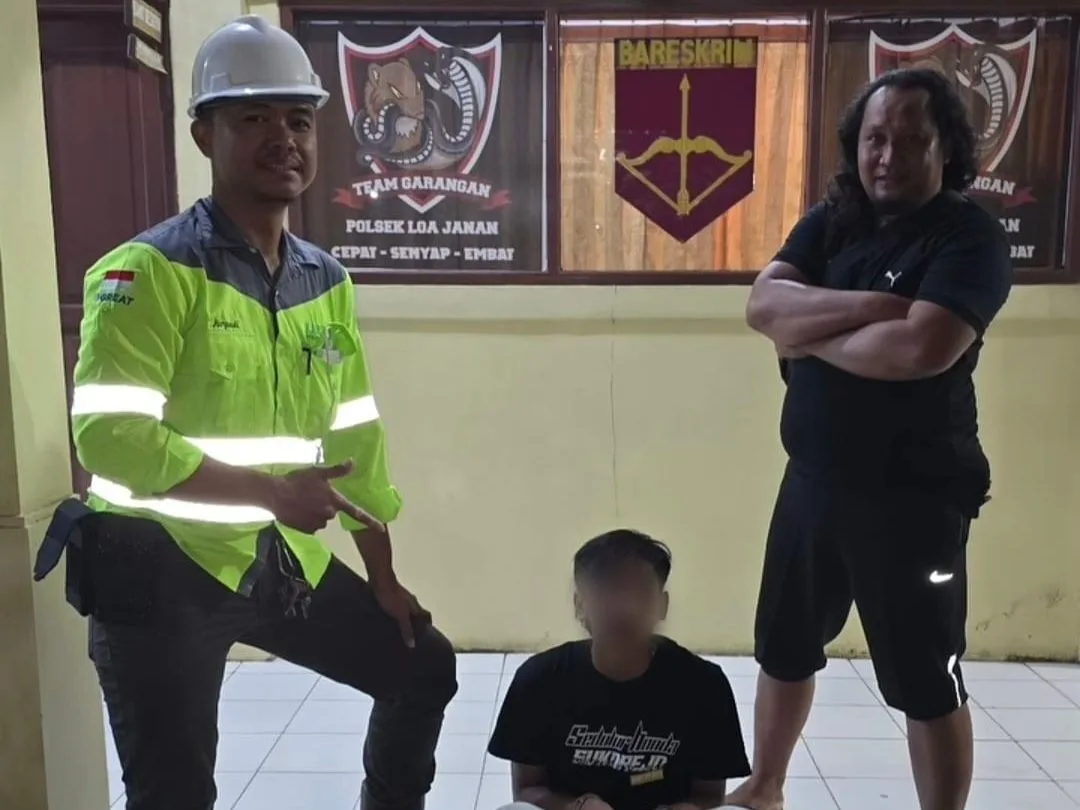 Pelaku yang telah diamankan Polsek Loa Janan. (Foto: Dok.Polsek Loa Janan)