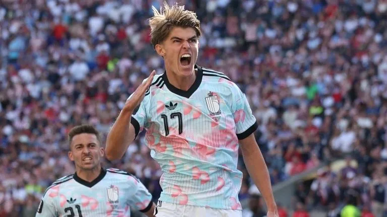 Charles De Ketelaere, gelandang Belgia dan klub Serie A Italia Atalanta yang mencetak dua gol serta satu assist dalam kemenangan besar dari tuan rumah Amerika Serikat. (Foto: Apphoto)
