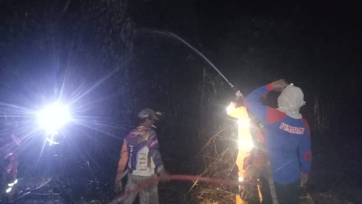 Kebakaran lahan di Desa Rapak Lambur (ketuaRT05rapaklambur.dok)