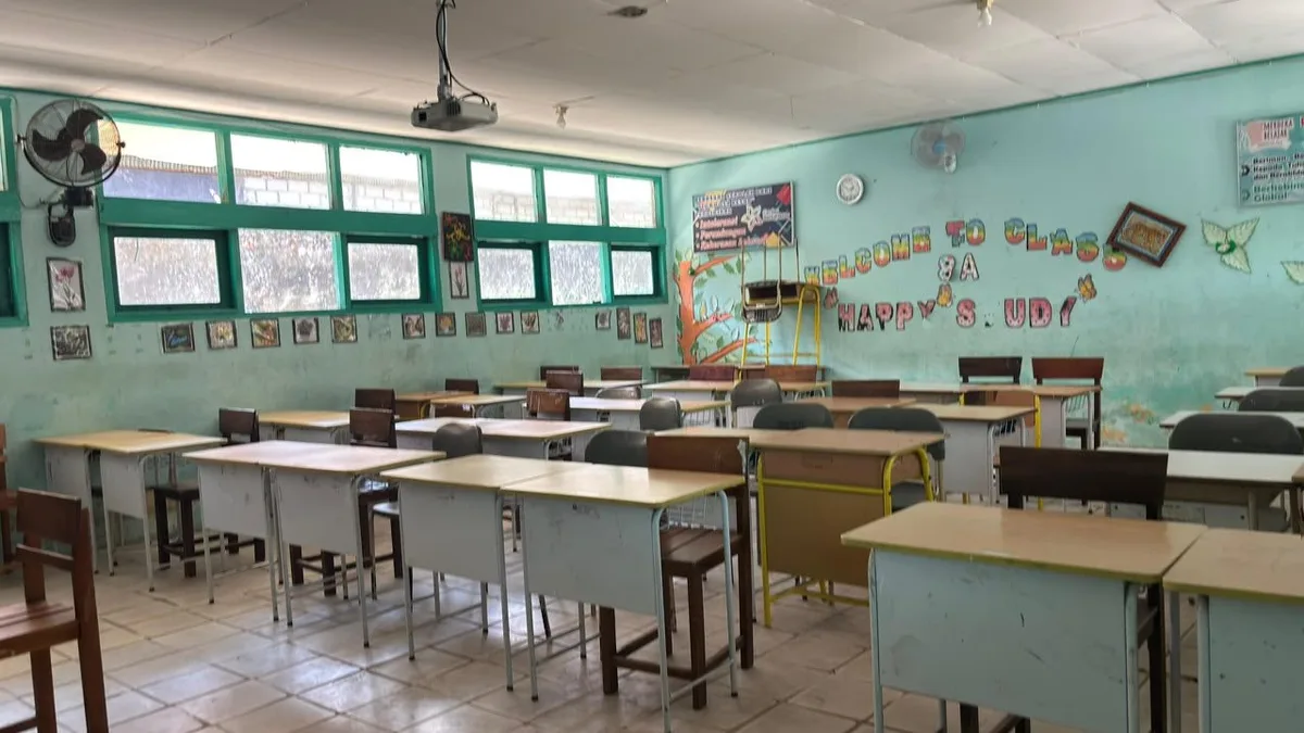 Kondisi ruang belajar di SMPN 1 Penajam. (Foto: Dinda/Korankaltim.com)