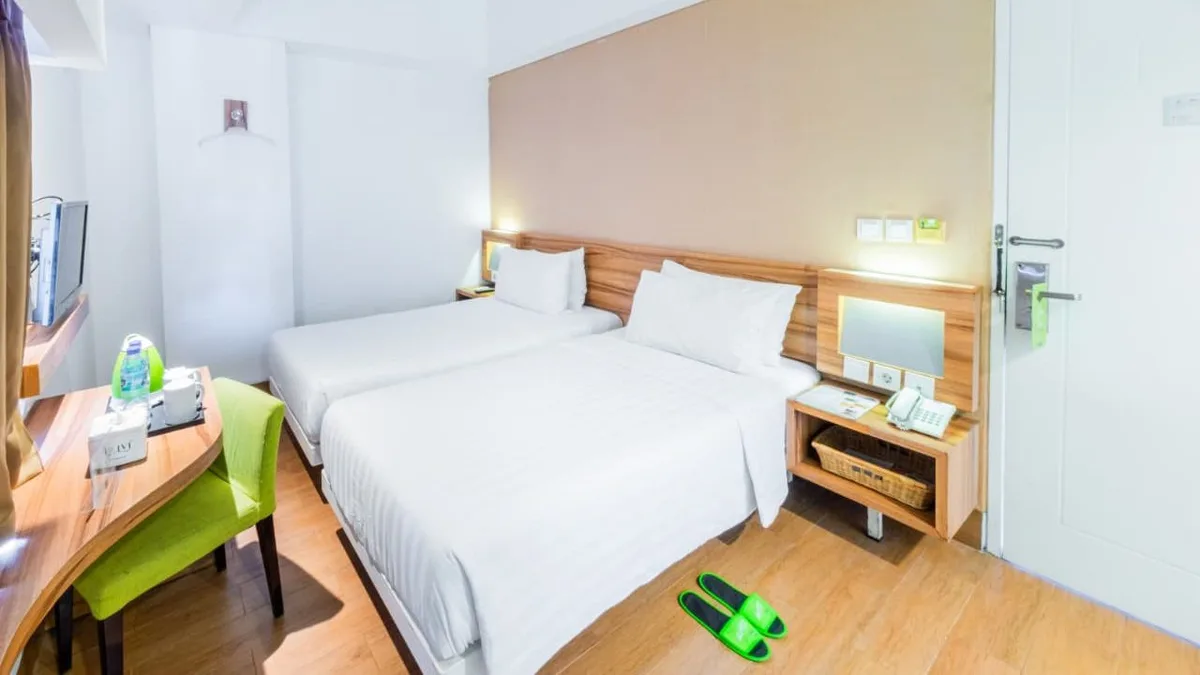 Salah satu kamar hotel di Whizprime. (Foto: Dok.Whizprime)
