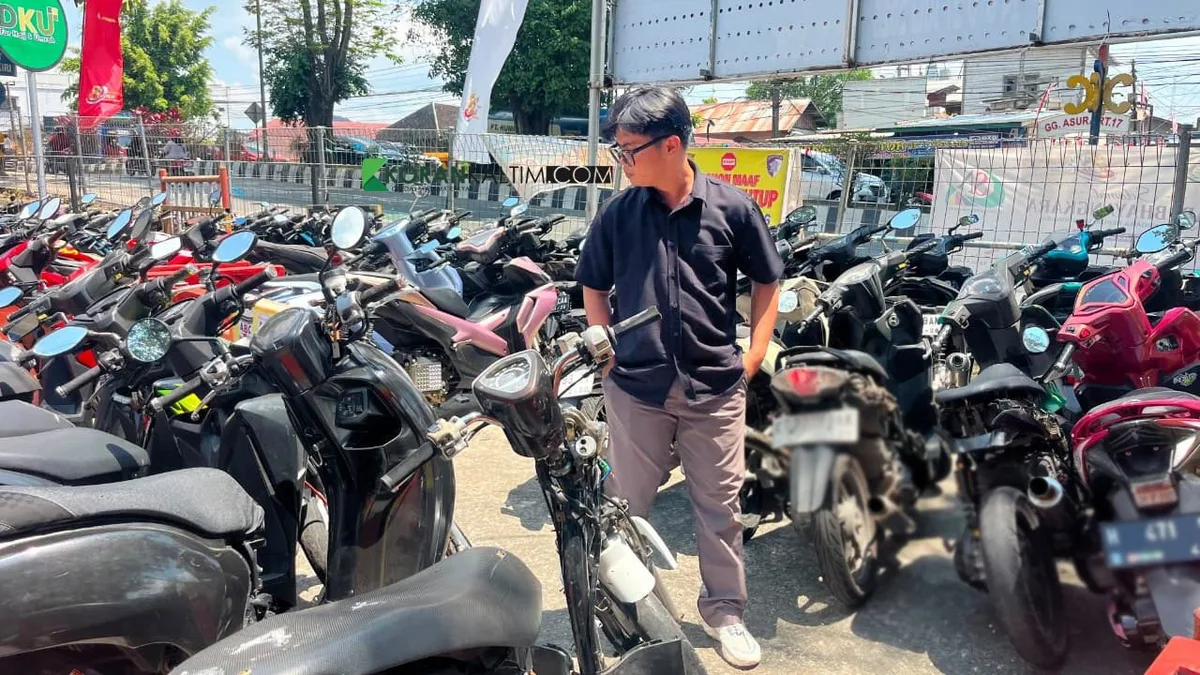 Polisi Amankan 92 Motor di Taman Samarendah, Mayoritas Pengendara Masih Berstatus Pelajar