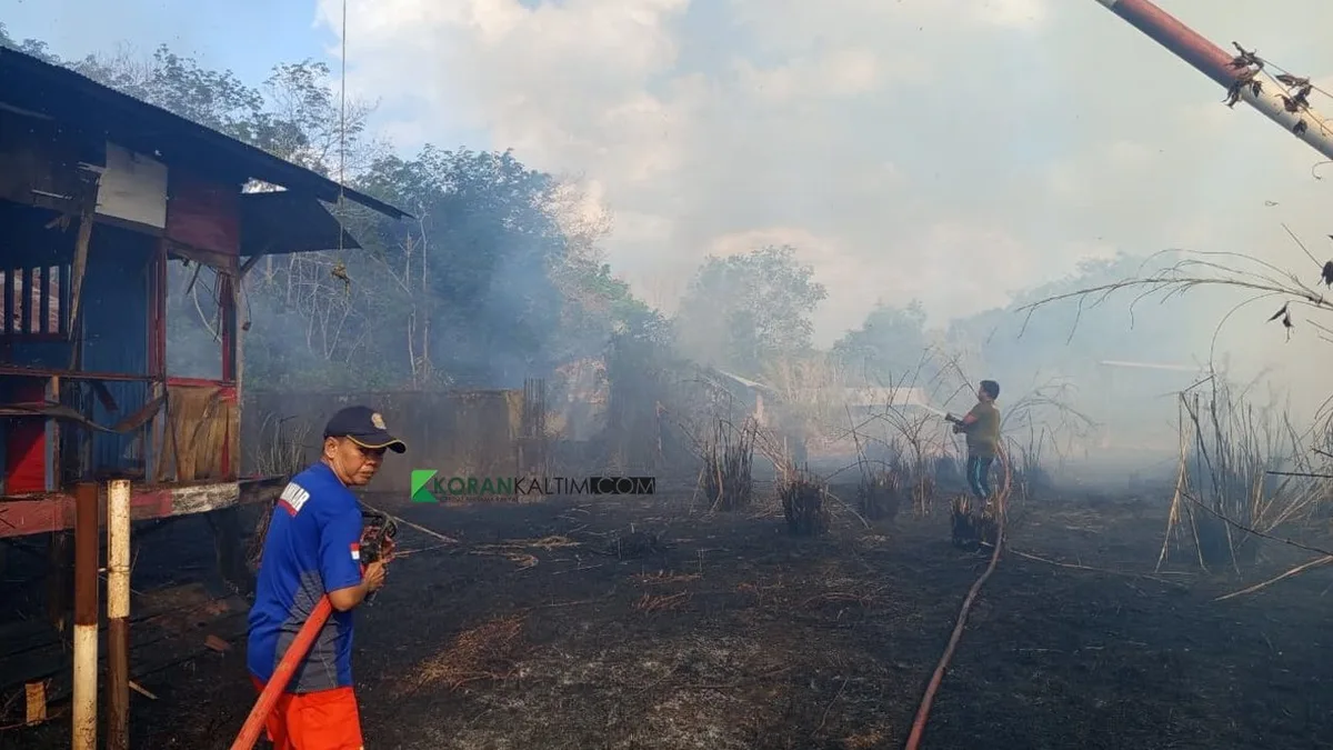 Pos Kosong di Barong Tongkok Terbakar, Api Meluas ke Area Bekas Gudang
