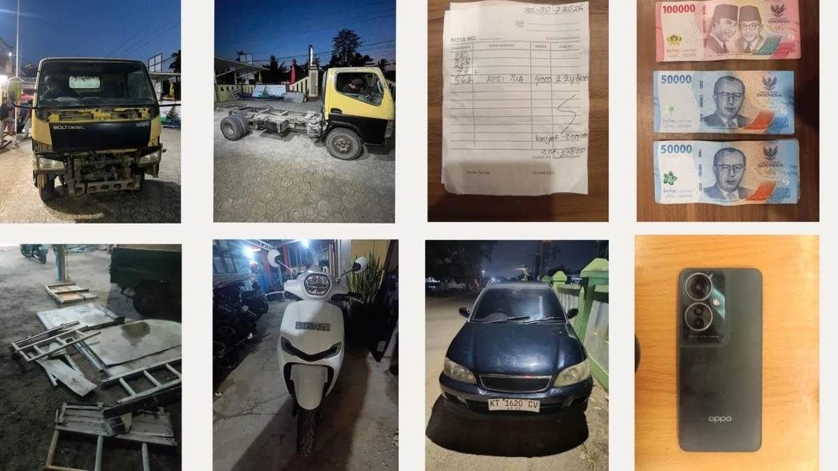 Beberapa barang bukti diamankan oleh pihak Polsek Palaran. (Foto: Dok.Polsek Palaran)