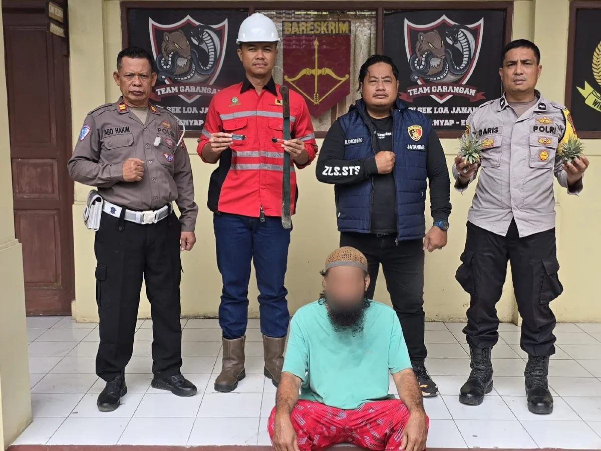 Pria Wiraswasta Asal Muara Badak Ditangkap Polisi Polsek Loa Janan Usai Bakar Lahan Dua Hektar di Kawasan Otorita IKN