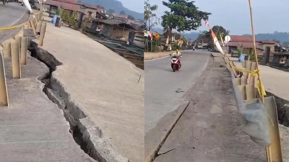 Diperbaiki Tahun 2024, Jalan di RT 04 Margasari Desa Jembayan Loa Kulu Retak dan Amblas Lagi