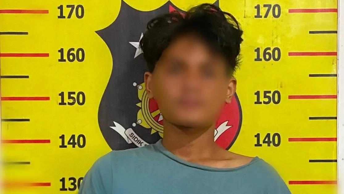 Pelaku remaja kedapatan membawa Tembakau Gorila telah diamankan Polsek Samboja. (Dok. Polsek Samboja)