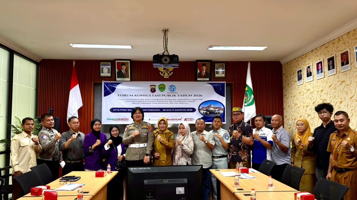 Kebersamaan stakeholder terkait dalam FKP yang digagas UPTD PPRD Bapenda Kaltim Wilayah Kukar (heri/korankaltim.com)