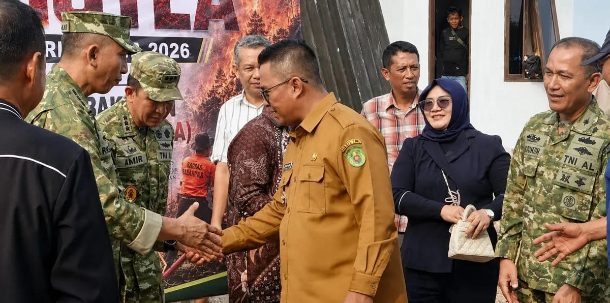 Penyuluhan Karhutla bersama Sesko TNI di KBN Muara Gabus Sangatta Selatan. (Foto: Zulhamri/Korankaltim.com)