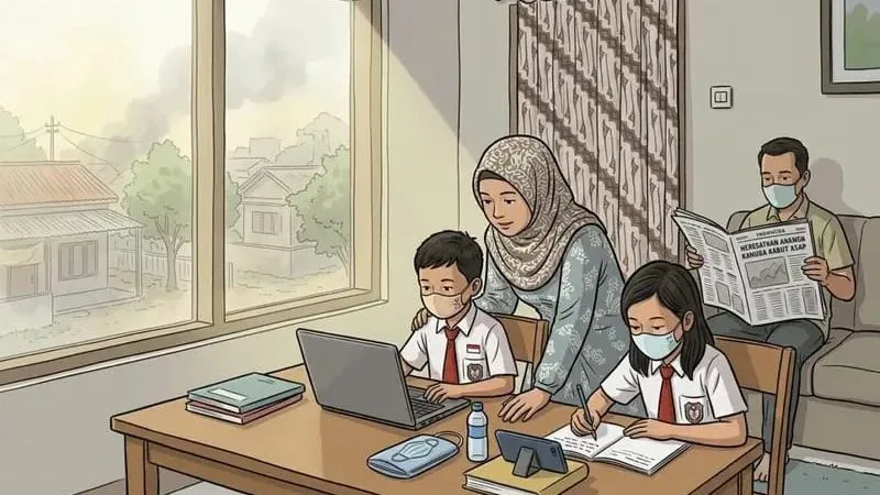 PJJ di Mahulu Bantu Kurangi Paparan Kabut Asap, Jaringan Internet Jadi Tantangan
